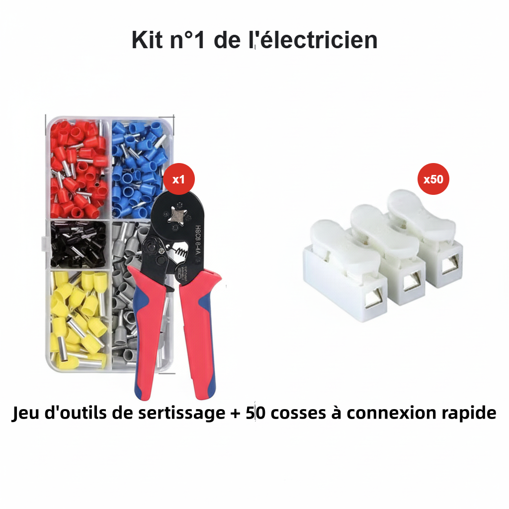 🔌 50% DE RÉDUCTION! ⚡ Kit de Ferrules en Fil de Cuivre Haute Pureté – Étamées & Ignifugées, Code Couleur & Idéal Pour Des Connexions Stables Et Durables 🚀