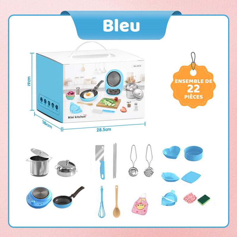 🎁[Meilleur cadeau pour un enfant]🍳Jouets mini-cuisine pour enfants - 22 PCS Set