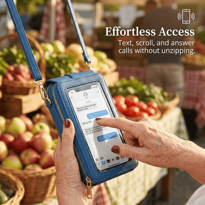 👜📱Sac bandoulière élégant pour téléphone portable pour femme avec fenêtre tactile