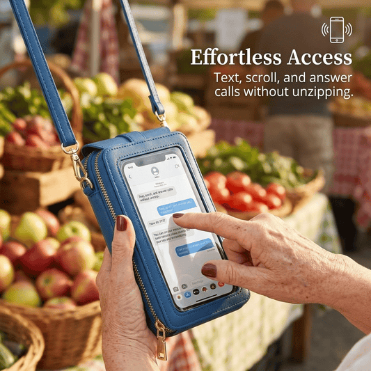 👜📱Sac bandoulière élégant pour téléphone portable pour femme avec fenêtre tactile