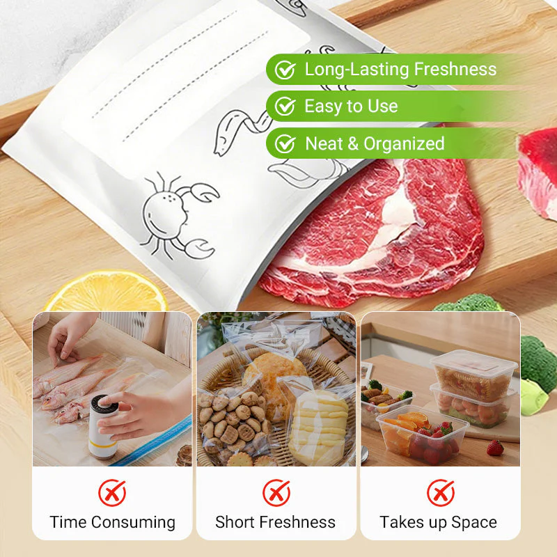 🔥Bestseller Mondial🍗 Offre limitée ! Achetez 1 obtenez 1 gratuits🥦Sacs de Rangement Réutilisables en Aluminium avec Fermeture Hermétique