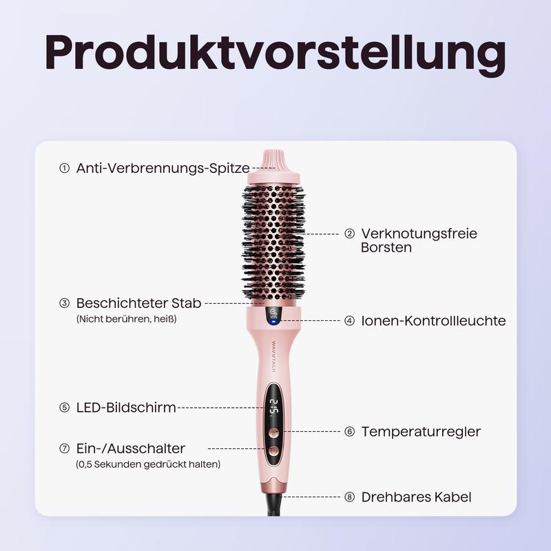 💇‍♀️ -50% ! ✨ Brosse Chauffante Premium Wavytalk – Volume Maximal, Revêtement Céramique & Température Réglable – Vagues de Rêve en 10 Minutes 🔥