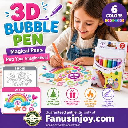 🎨✨ PROMO FLASH : 50% DE RÉDUCTION ! Stylos Magiques Popcorn 3D – Encre Thermique Gonflante, 6 Couleurs Vives, DIY Créatif pour Dessins en Relief Spectaculaires ✨