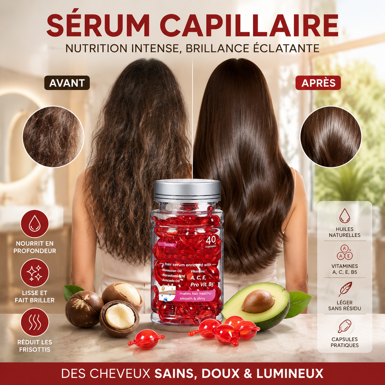 🔥🌿 Sérum Capillaire à l’Huile Marocaine