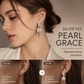 Boucles d'oreilles puces à franges de perles romantiques françaises