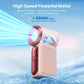 🌀💨 PROMO FLASH 50% ! Mini Ventilateur Portable Turbo LED 6 Vitesses – 3000mAh, USB-C, 107g, Affichage, Parfait pour Voyage, Maquillage & Quotidien ✨