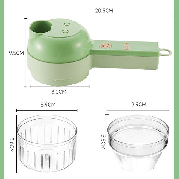 🔪 50% DE RÉDUCTION! ⚡ L'As du Cuisine Tout-en-Un – Hachoir, Éplucheur & Brosse 4-en-1 Sans Fil – Multifonction, Rapide & Indispensable 🍲
