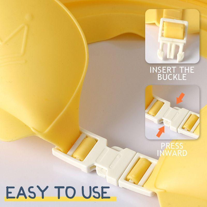 🔥 -50% ! 🛁 Bonnet de Douche Imperméable pour Bébé – PP + TPE – 15×13 cm – Ajustable – Couronne Dessin Animé – Jaune/Bleu/Rouge – Anti-Eau Yeux et Oreilles 👶
