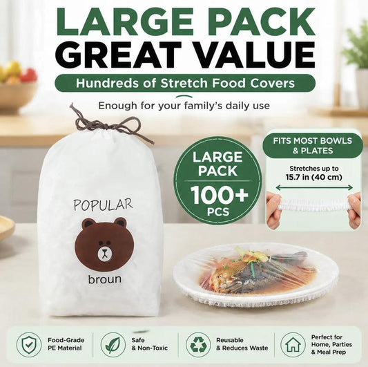 🍱 -50% ! 🧊 1000 Pcs Couvercles Extensibles Jetables pour Bols & Assiettes – Élastiques, Alimentaires & Polyvalents – Alternative Parfaite au Film Plastique ✨
