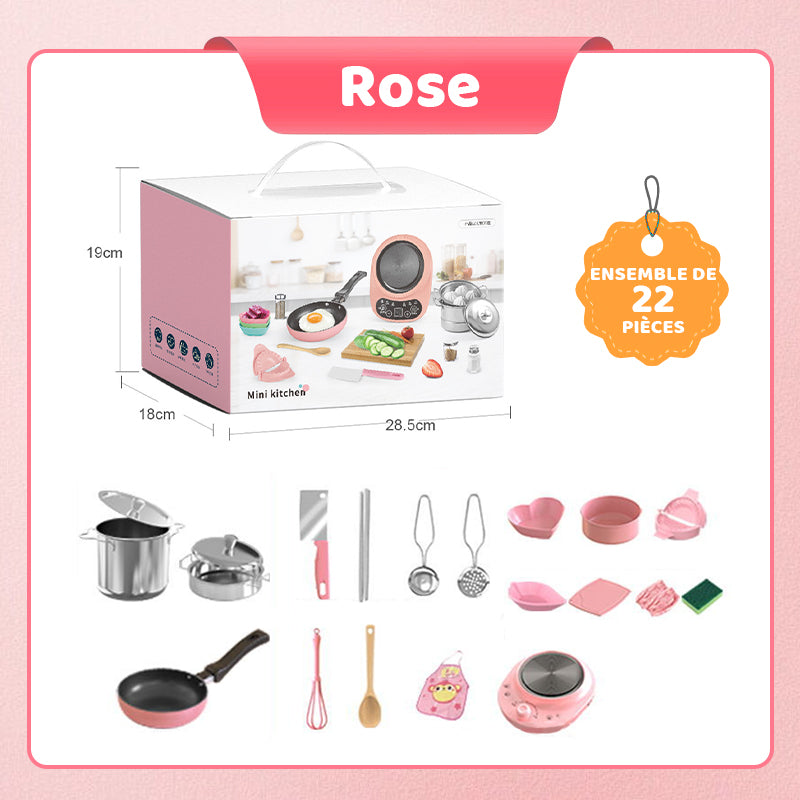 🎁[Meilleur cadeau pour un enfant]🍳Jouets mini-cuisine pour enfants - 22 PCS Set