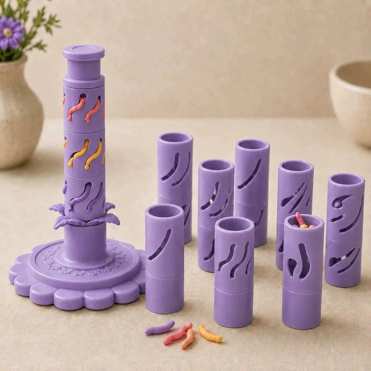 🔥‑50% Réduction ! Kit création fleurs pâte à modeler 🌸 Pour débutants, outil 3D réutilisable, 24 couleurs incluses ✨