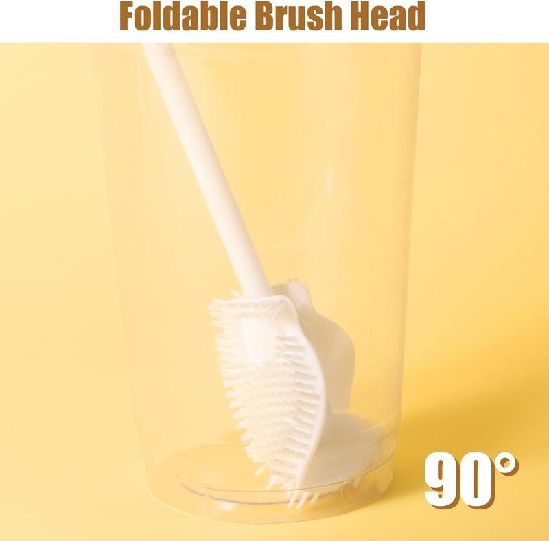 Brosse de nettoyage en silicone à 360° avec long manche – Nettoyeur de biberons à poils souples pour biberons, gourdes, bouteilles isothermes, couvercles, théières, bols et récipients étroits. Offre spéciale : 1 acheté, 1 offert.