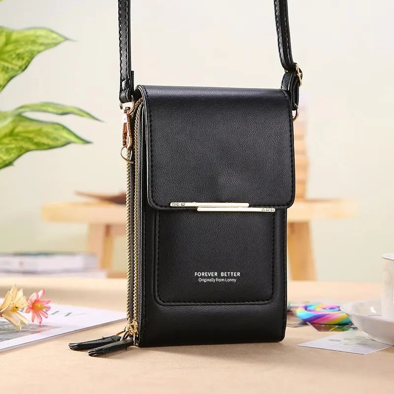 👜📱Sac bandoulière élégant pour téléphone portable pour femme avec fenêtre tactile