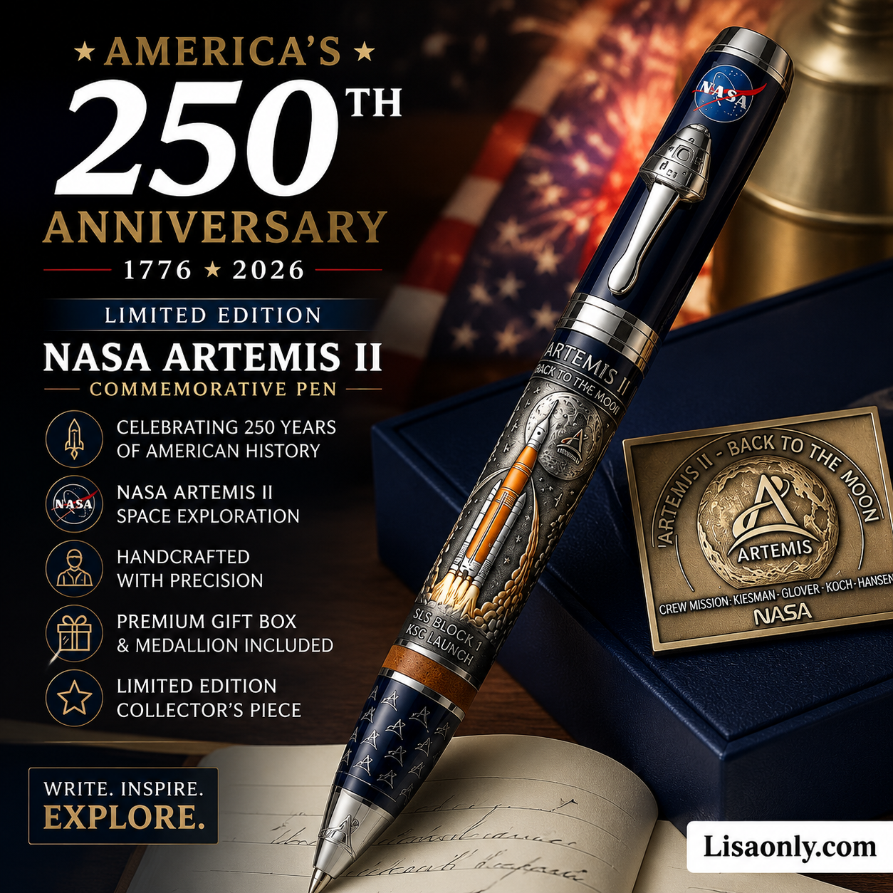 🔥Seulement 2 500 exemplaires. Le vôtre pourrait être le numéro 1.🔥Stylo commémoratif du 250e anniversaire des États-Unis