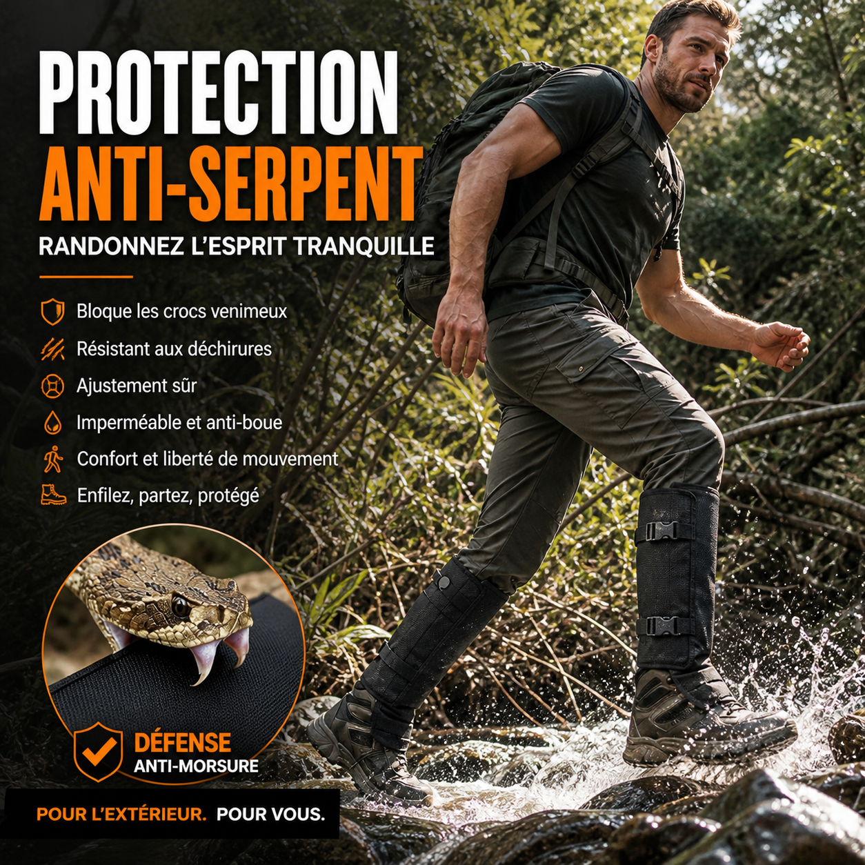 📢📢 -50 % !! ⏰ Guêtres de protection extérieures pour la randonnée et la chasse