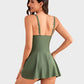 Dernière chance : 50 % de réduction ! Maillot de bain une pièce pour femme avec effet ventre plat et fermeture à boutons.