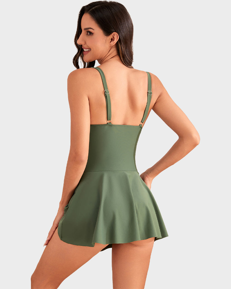 Dernière chance : 50 % de réduction ! Maillot de bain une pièce pour femme avec effet ventre plat et fermeture à boutons.