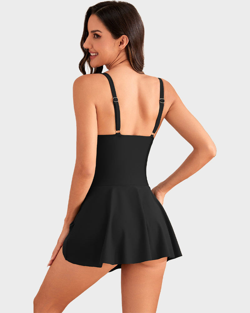 Dernière chance : 50 % de réduction ! Maillot de bain une pièce pour femme avec effet ventre plat et fermeture à boutons.