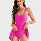 Dernière chance : 50 % de réduction ! Maillot de bain une pièce pour femme avec effet ventre plat et fermeture à boutons.