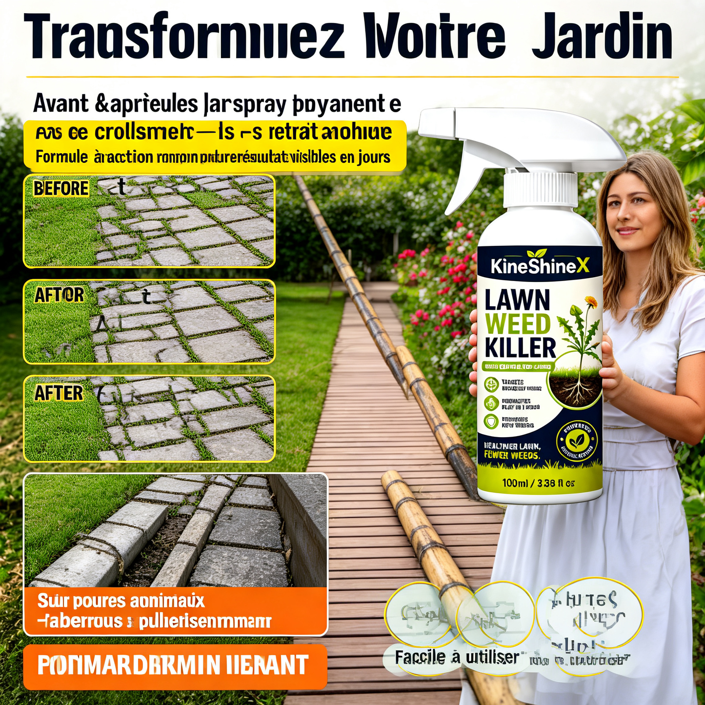 ⚡[Désherbage facile et sans stress au jardin] Désherbant pour usage domestique