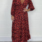 🔥Offre promotionnelle à moitié prix💕Sexy robe décolleté plongeant pour femmes imprimées💃