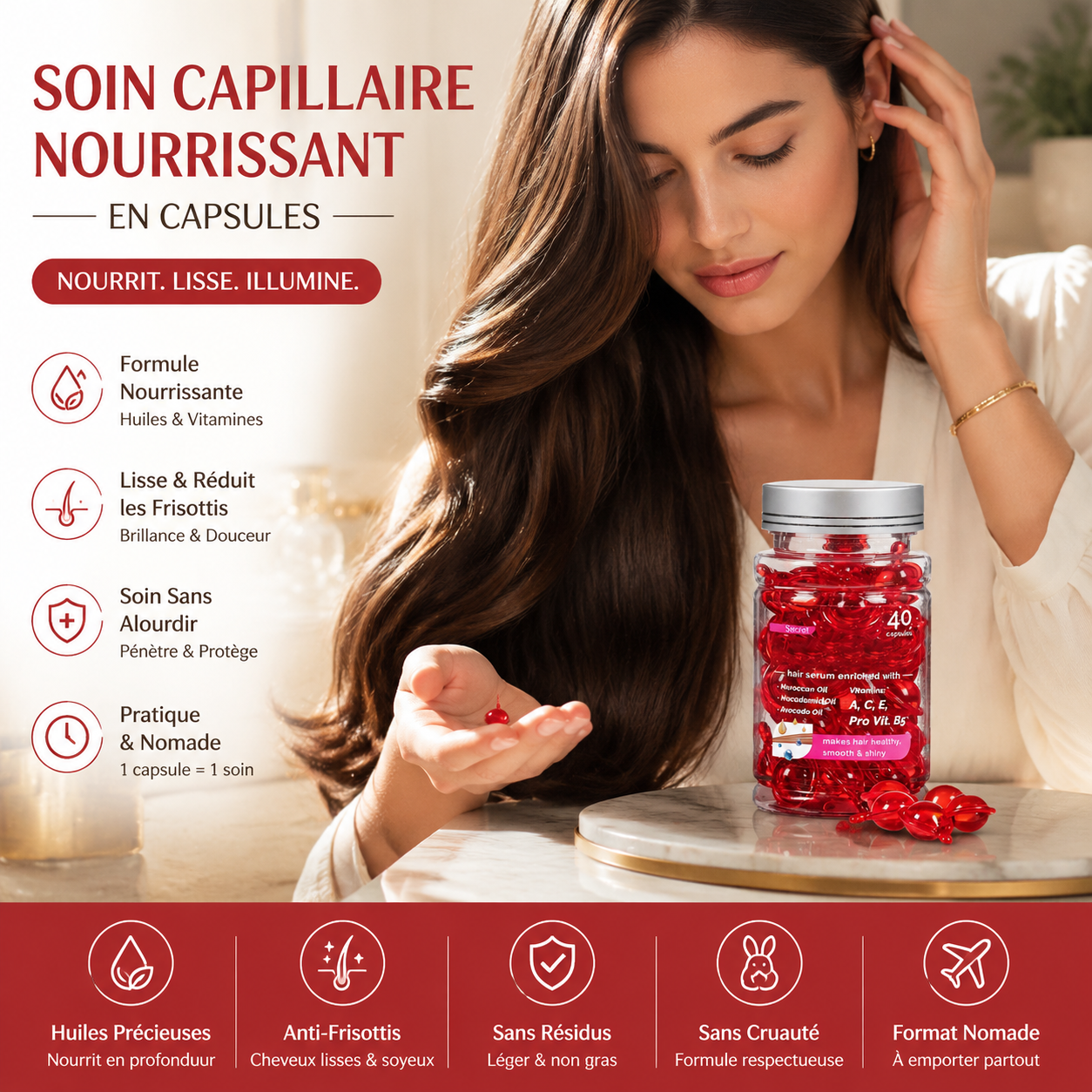 🔥🌿 Sérum Capillaire à l’Huile Marocaine