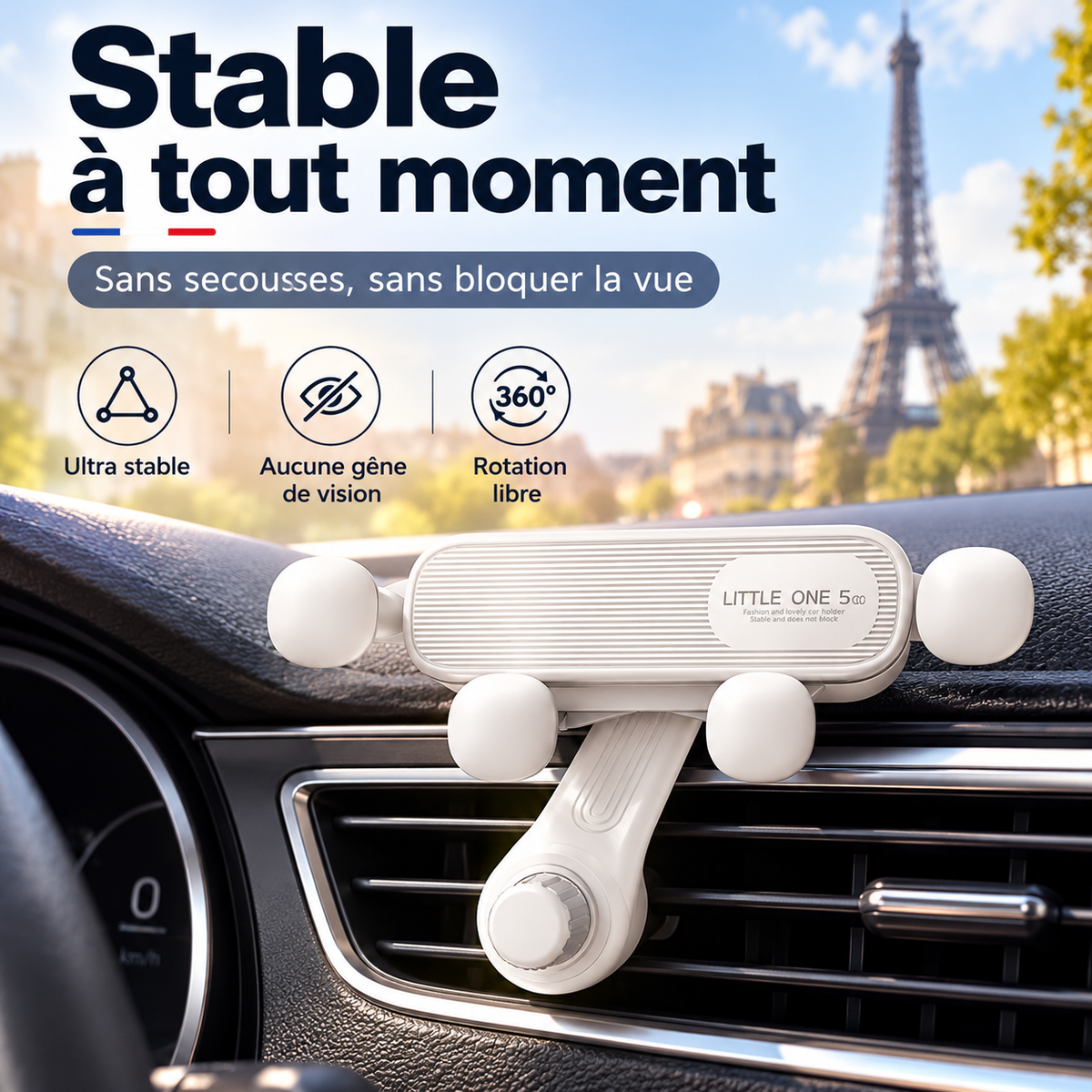 Support de téléphone pour voiture, support de fixation pour GPS à installer sur la bouche d'aération