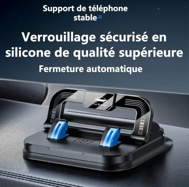 🚗 50% DE RÉDUCTION EN CE MOMENT ! ✨ Support de Téléphone pour Voiture – Orientable 360°, Verrouillage en 0,1 s & Antidérapant – N’Abîme Pas le Tableau de Bord – Idéal pour la Navigation 🛣️