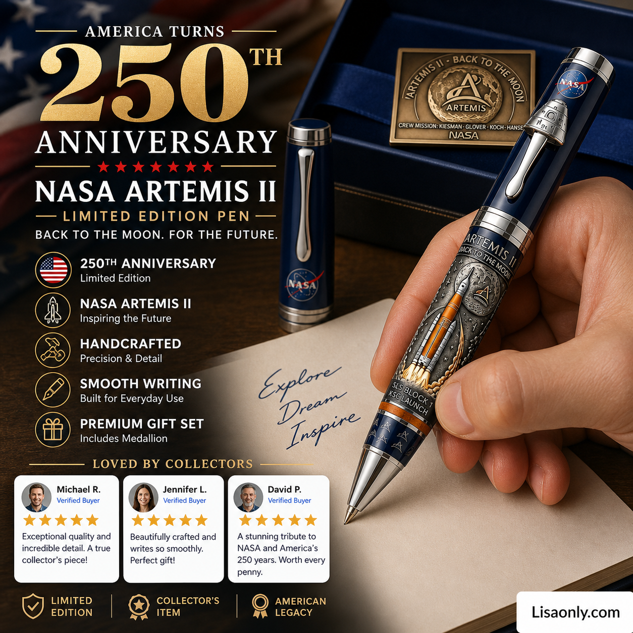 🔥Seulement 2 500 exemplaires. Le vôtre pourrait être le numéro 1.🔥Stylo commémoratif du 250e anniversaire des États-Unis