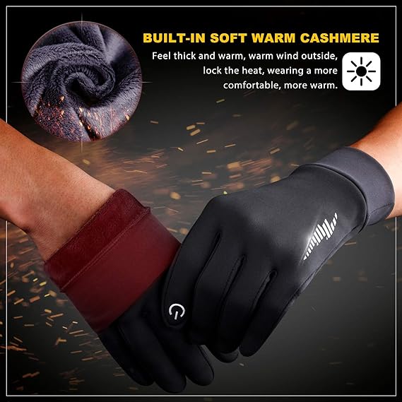 Gants chauds à écran tactile d'hiver
