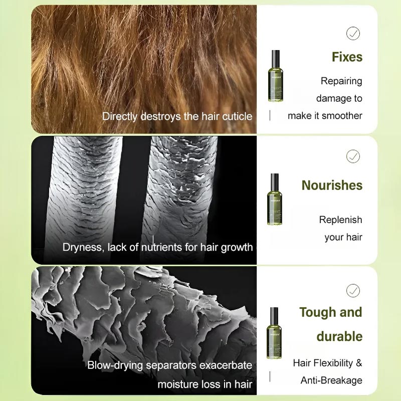 Huile essentielle parfumée pour les cheveux