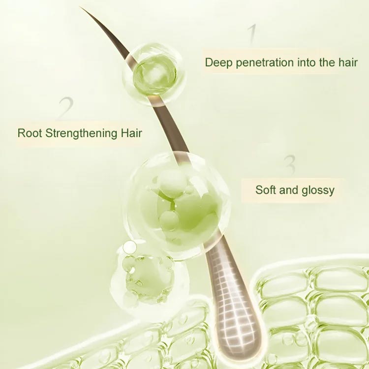Huile essentielle parfumée pour les cheveux
