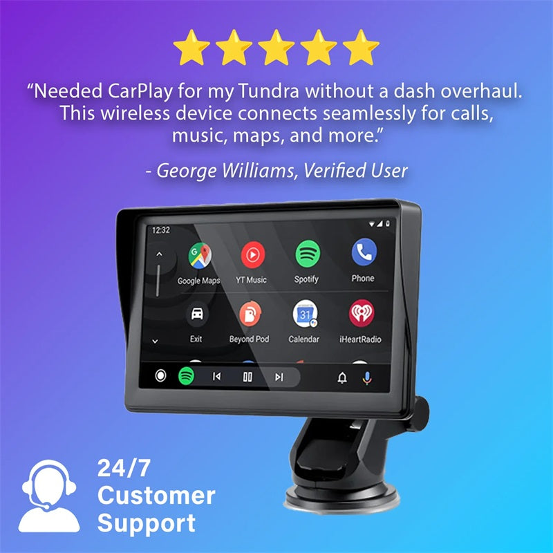 Lecteur multimédia HD multifonction de 7 pouces pour voiture et caméra de recul