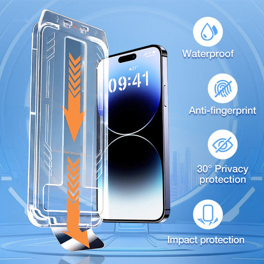 🔥 Protège-écran Trempé Anti-Regard pour iPhone - Sans Bulles Ni Poussière