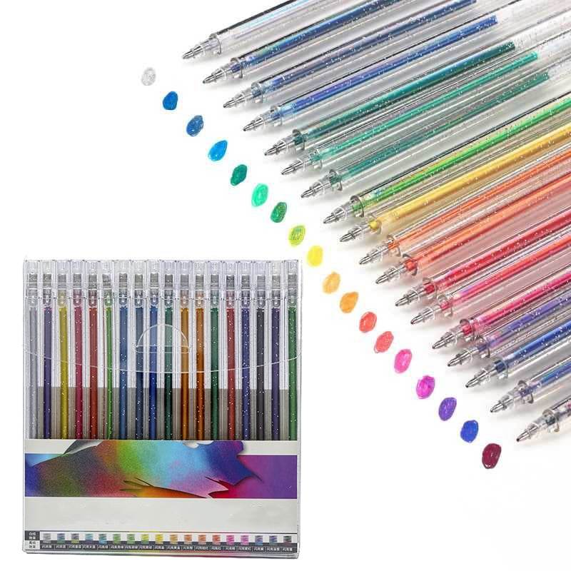✨ Stylos Gel Pailletés — Encre Fluide & Durable, Pointe Fine, Paillettes Biodégradables, Coffrets 8, 12 ou 18 Couleurs 🎨