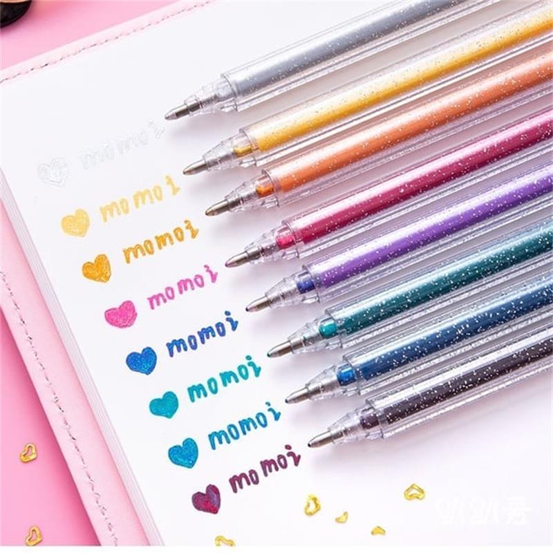 ✨ Stylos Gel Pailletés — Encre Fluide & Durable, Pointe Fine, Paillettes Biodégradables, Coffrets 8, 12 ou 18 Couleurs 🎨