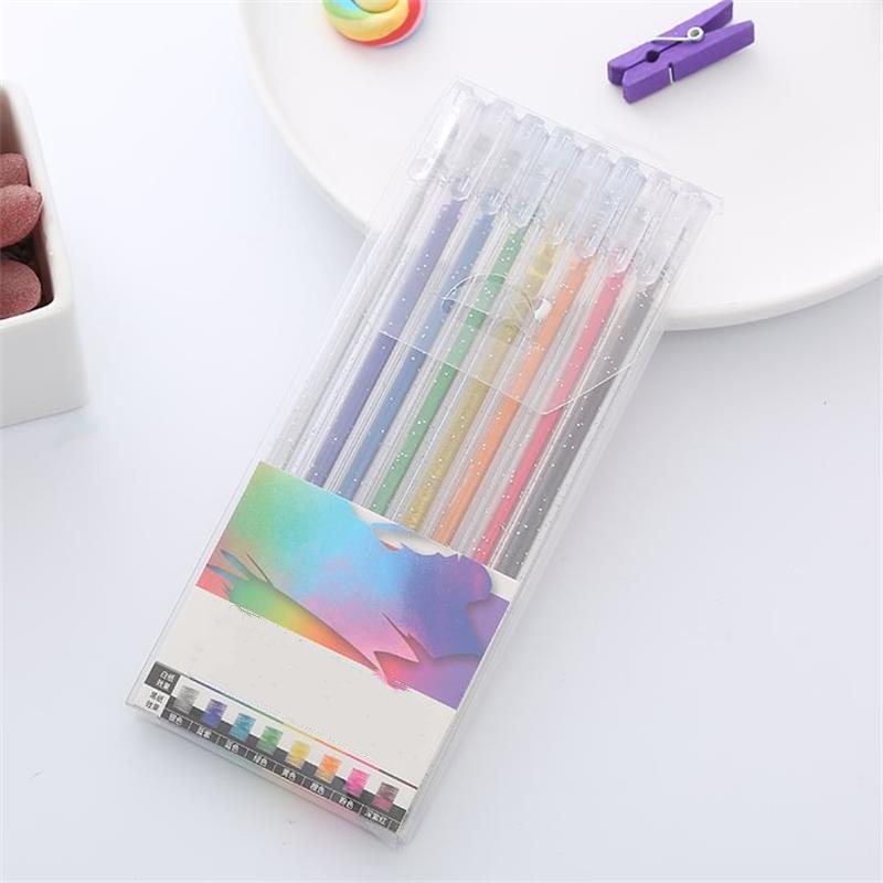 ✨ Stylos Gel Pailletés — Encre Fluide & Durable, Pointe Fine, Paillettes Biodégradables, Coffrets 8, 12 ou 18 Couleurs 🎨
