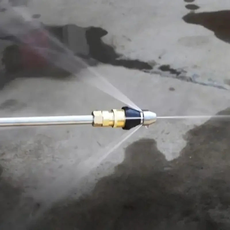 🚰🛒 -50% ! 💪🏻Buse Haute Pression pour Égouts – Acier Inox, 5000 PSI & Jet Inversé 7 Buses