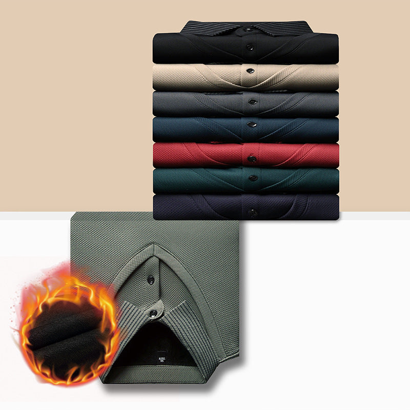 🔥49% DE RÉDUCTION ! 🍂 Chemise à Col Rayé 2 Pièces - Style Automne/Hiver en Coton Respirant et Confortable 👔📦