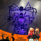 Décoration Araignée Noire d'Halloween avec Lumière