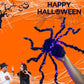 Décoration Araignée Noire d'Halloween avec Lumière