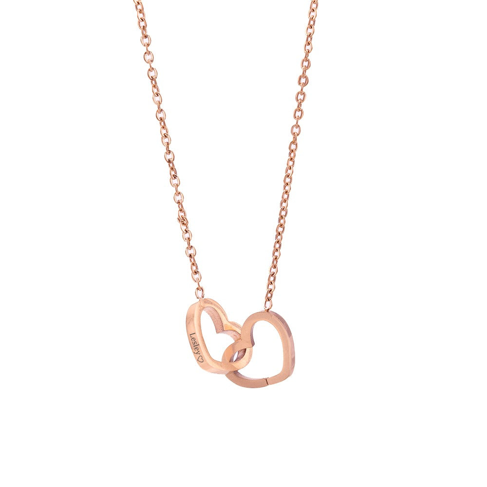 Boîte de roses éternelles - avec collier gravé et roses artificielles