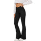 Pantalon évasé taille haute pour femmes, très extensible