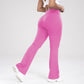 Pantalon évasé taille haute pour femmes, très extensible
