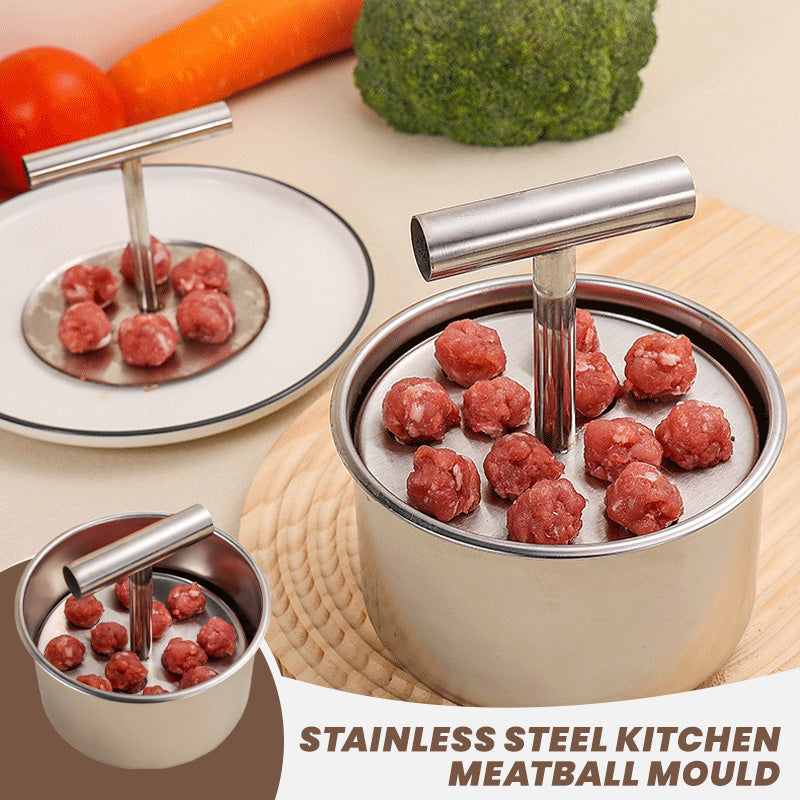🛡️🥩 Moule à boulettes 304 inox – Alimentaire, anti-rouille, démoulage facile, se nettoie en un clin d’œil, préparez viandes, poissons et légumes en boulettes régulières, sans effort 🧼💪