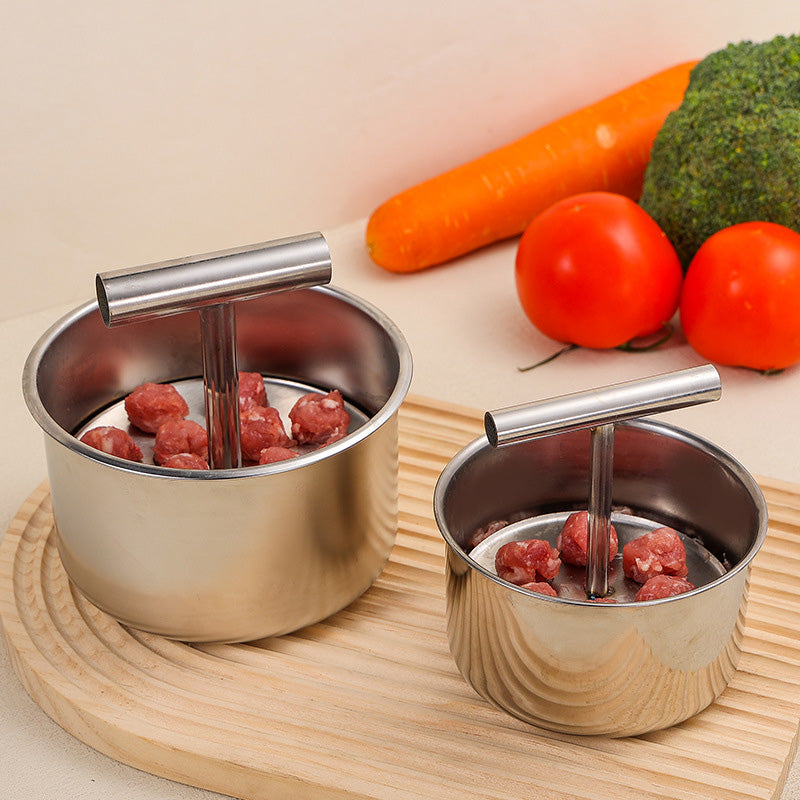 🛡️🥩 Moule à boulettes 304 inox – Alimentaire, anti-rouille, démoulage facile, se nettoie en un clin d’œil, préparez viandes, poissons et légumes en boulettes régulières, sans effort 🧼💪