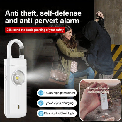 Alarme de sécurité d’urgence avec sirène forte de 130 dB et flash lumineux