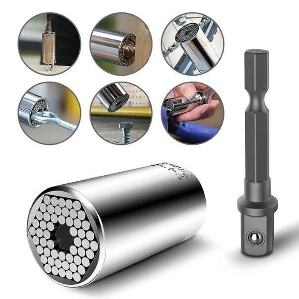 ⚙️ 50% DE RÉDUCTION !🔧 Jeu de douilles universelles en nid d’abeille – Tête multifonction, tiges en acier rétractables et formats variés