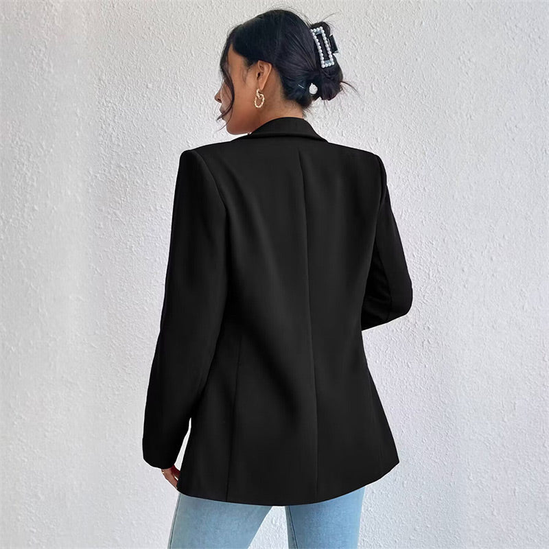 Veste de costume unie pour femme