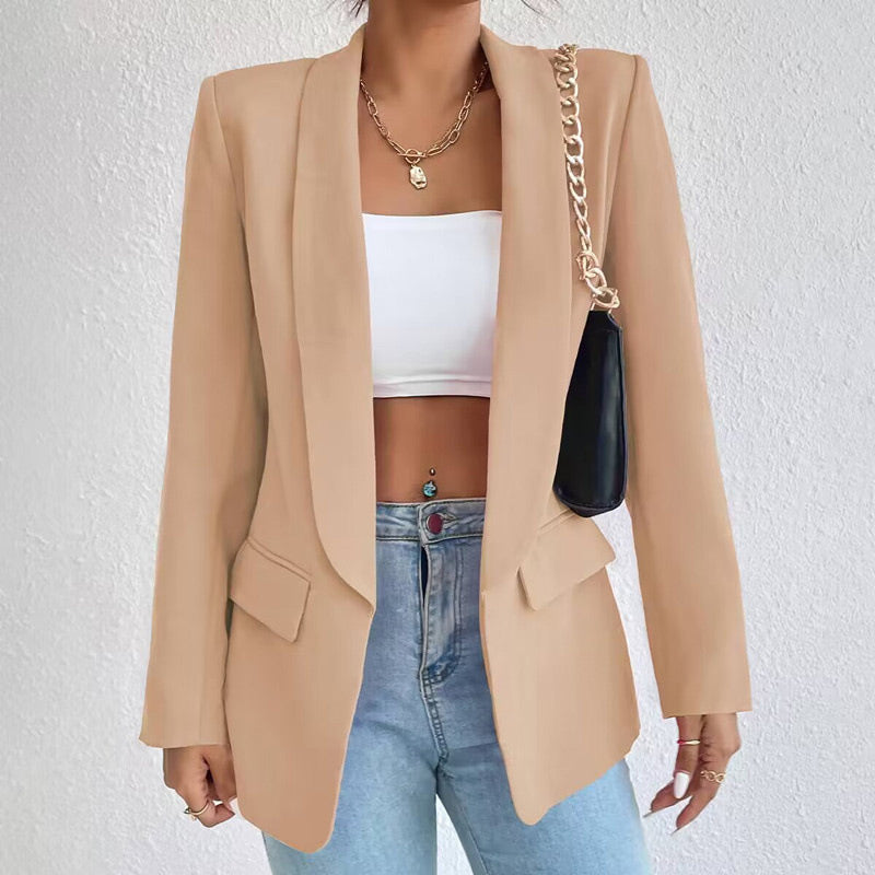 Veste de costume unie pour femme